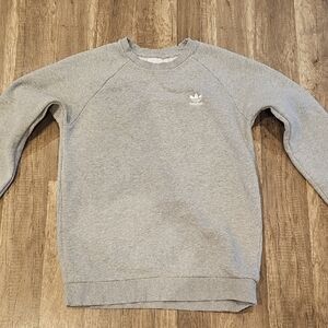 Adidas Men's Heather Gray Crewneck Sweater